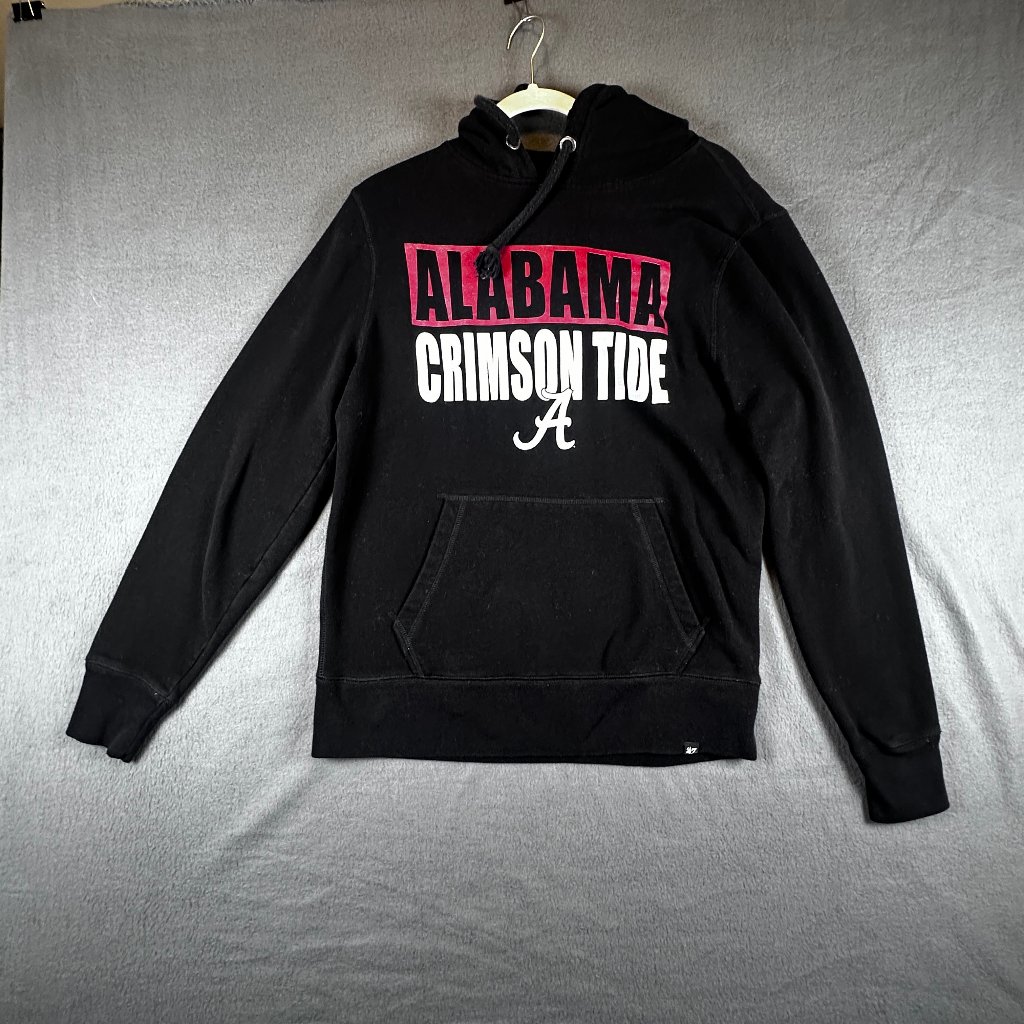47 Brand Alabama Crimson Tide Hoodie Mens Medium Black Ncaa Football